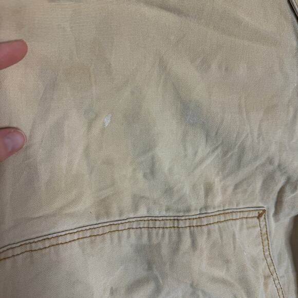 Carhartt Double Knee Carpenter Pants 40x30 Relaxed Fit Tan Workwear Distressed - Picture 8 of 16